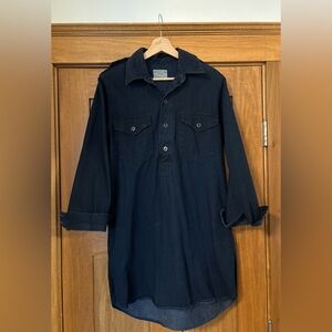 Ralph Lauren Navy Long Sleeve Denim Dress, Size Small